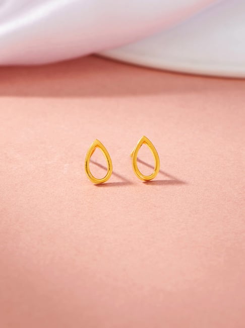 P.N.Gadgil Jewellers 18K Amber Veil Stud Gold Earring for Kids-image-31