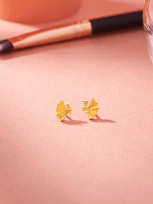 P.N.Gadgil Jewellers 18K Auric Breeze Stud Gold Earring for Kids-image-47