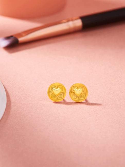 P.N.Gadgil Jewellers 18K Circle of Love Stud Gold Earring for Kids-image-48