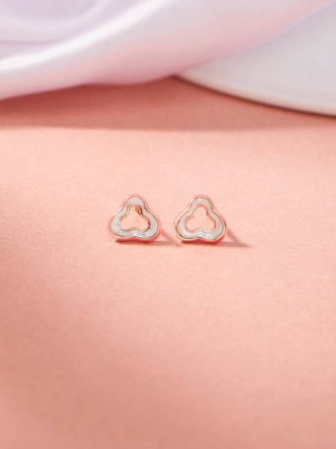 litestyle by png P.N.Gadgil Jewellers 18K Rosy Clover Stud Gold Earring for Kids-picture-16