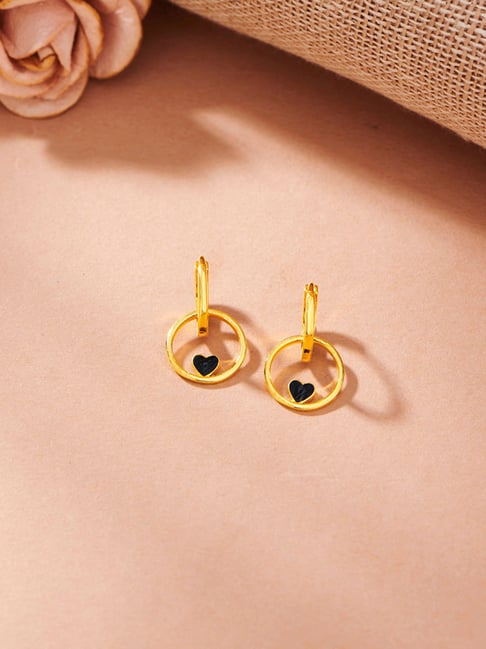 litestyle by png P.N.Gadgil Jewellers 18K Cosmic Heart Hoop & Huggie Gold Earring for Kids-picture-16