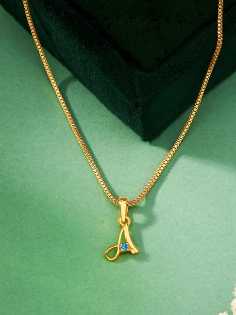 P.N.Gadgil Jewellers 18K A Aura Gold Pendant for Women