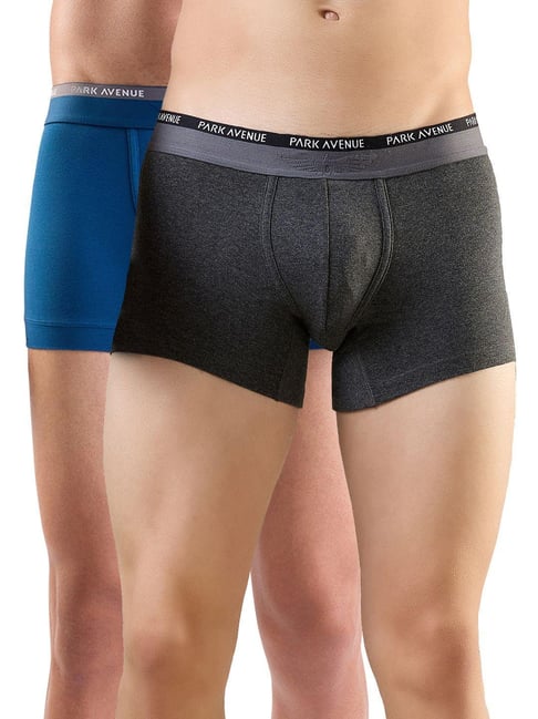 Park Avenue Multi-Colour Regular Fit Trunks - Pack of 2