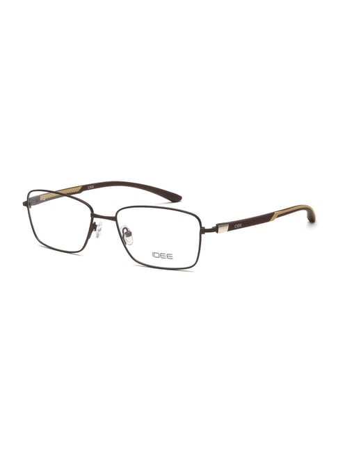 idee brown rectangular eye frames for men