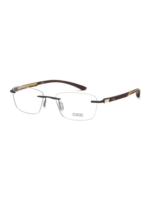 idee brown rectangular eye frames for men