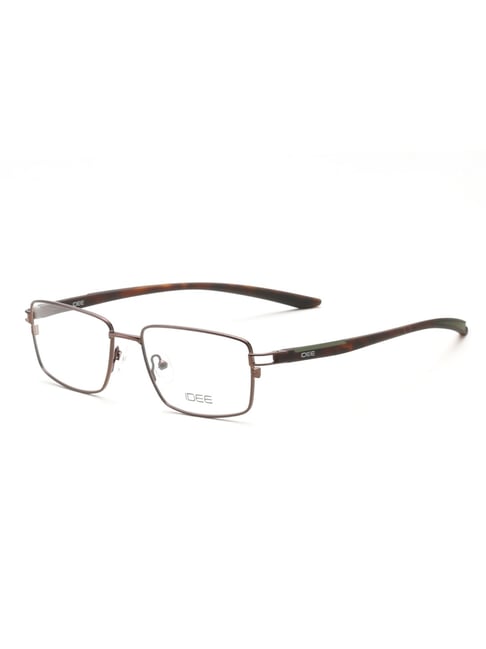 idee brown rectangular eye frames for men