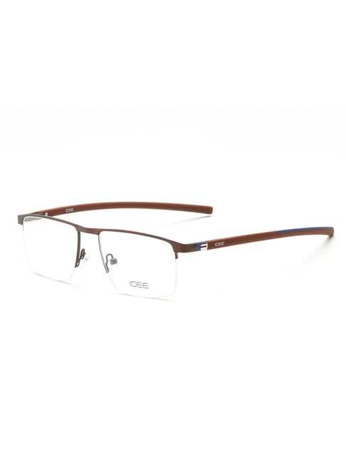 idee brown rectangular eye frames for men