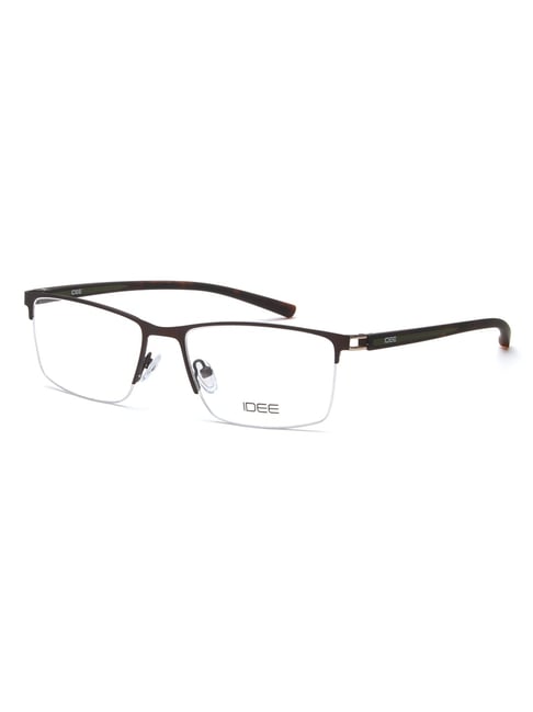 idee brown rectangular eye frames for men
