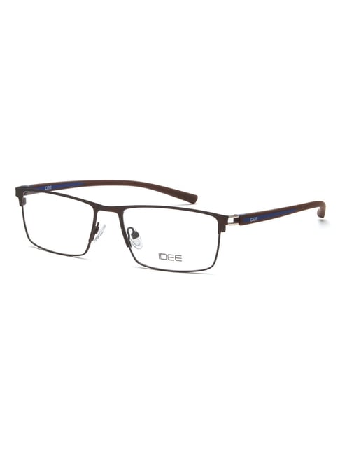 idee brown rectangular eye frames for men