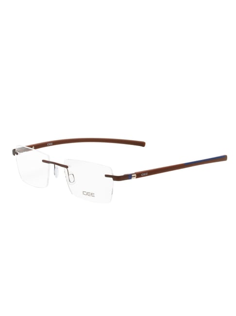 idee brown rectangular eye frames for men