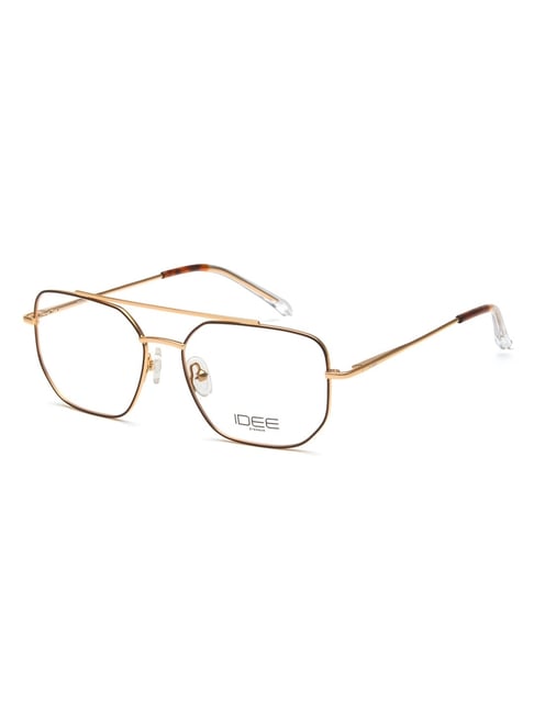 idee brown hexagon eye frames for men