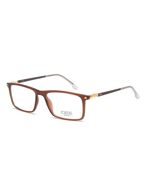 idee brown rectangular eye frames for men