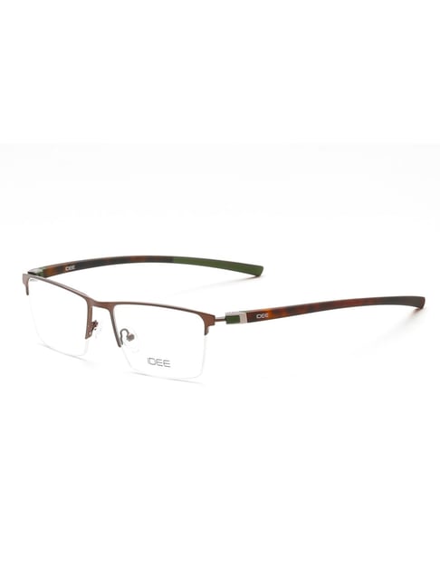 idee brown rectangular eye frames for men