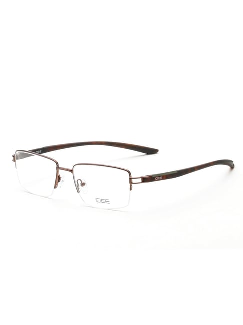 idee brown rectangular eye frames for men