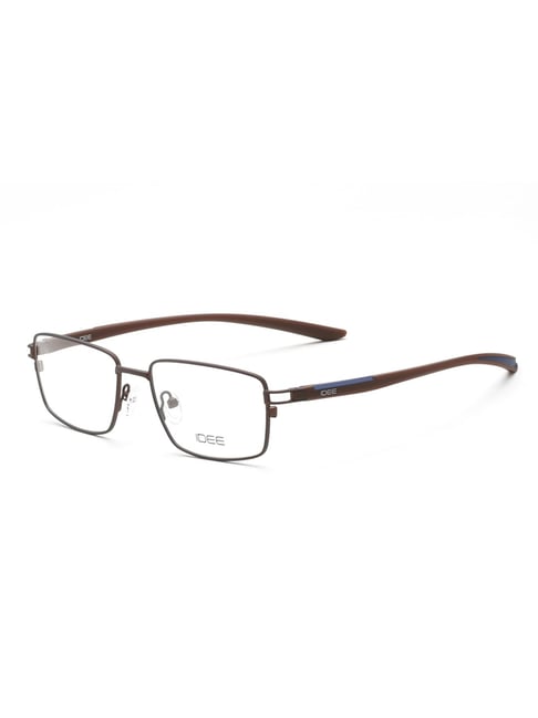 idee brown rectangular eye frames for men
