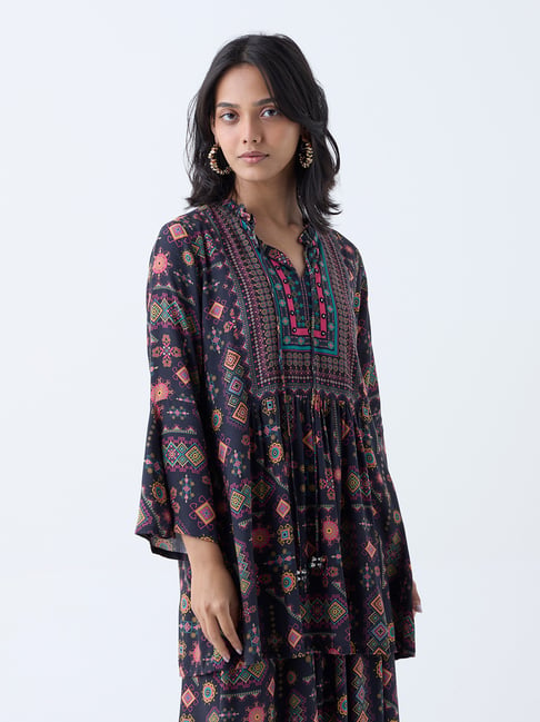 Utsa by Westside Black Tribal-Inspired Tunic-picture-46