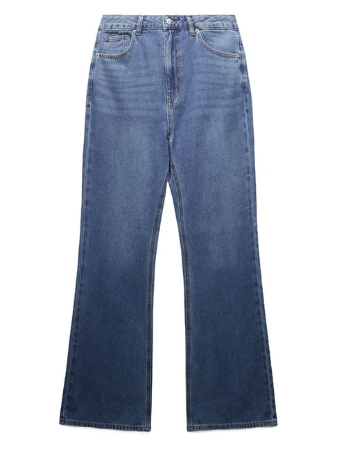 MIXXO Indigo Non-Stretch 9/10 Semi Bootcut Denim Jeans-picture-33