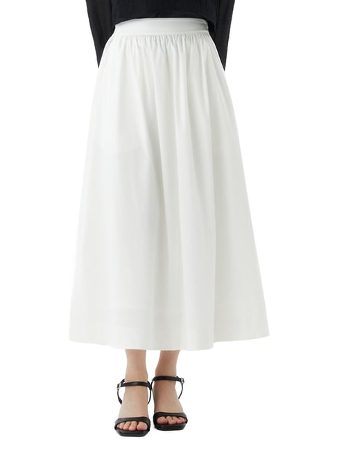 Roem Ivory Flare Long Skirt