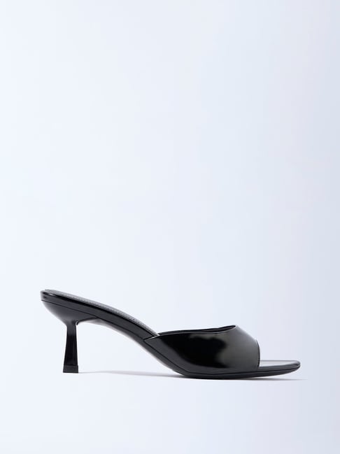 LUNA BLU by Westside Black Stiletto Heel Sandals-image-42