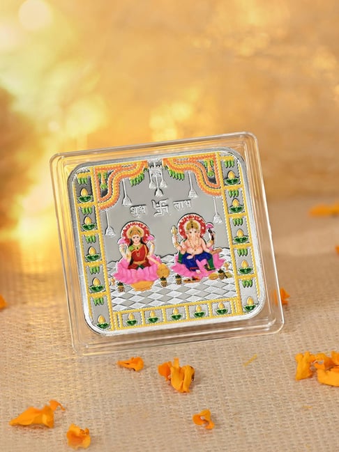 Touch925 Pure 999 Silver 25g Lakshmi Ganesh Bar