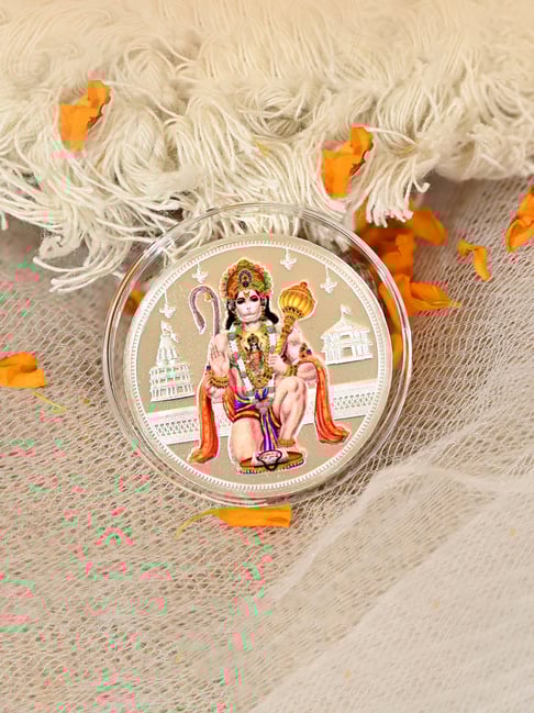 Touch925 Pure 999 Silver 10g Hanuman Ji Coin