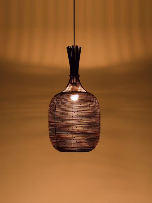 Home Blitz Black Iron Klec Bottle Hanging Lamp