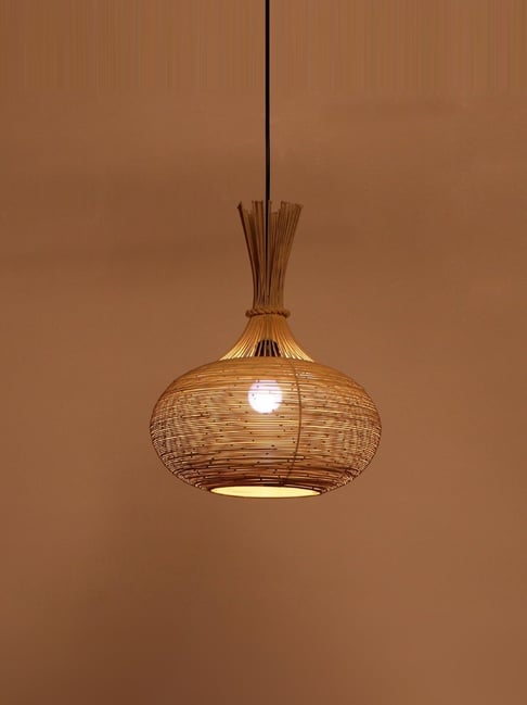 Home Blitz Ivory Iron Klec Round Hanging Lamp