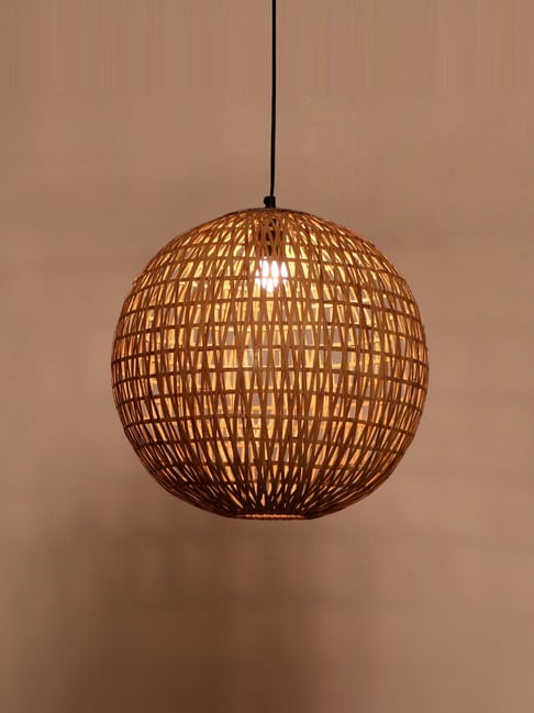 Home Blitz Brown Iron Orion Round Ball Hanging Lamp