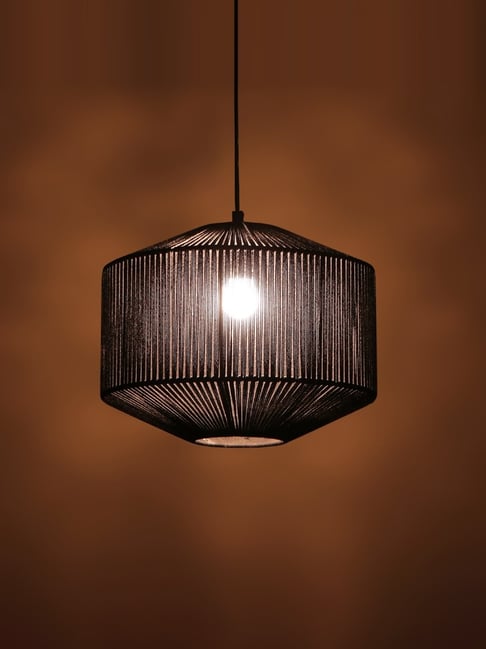 Home Blitz Black Iron Bela Hanging Lamp (Small)
