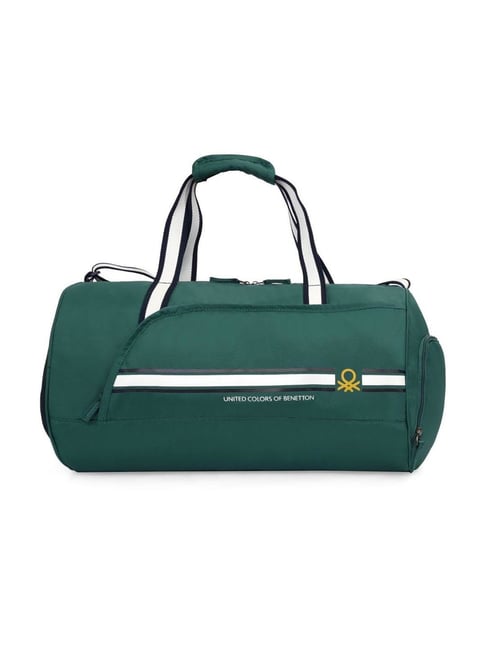 United Colors of Benetton Dark Green Crusader Striped Duffle Bag