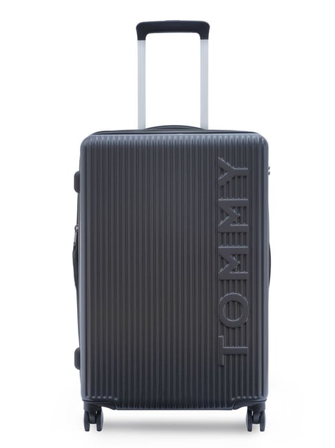 TOMMY HILFIGER Grey Empire Pro Striped Medium Hard Sided Checked Luggage-picture-28