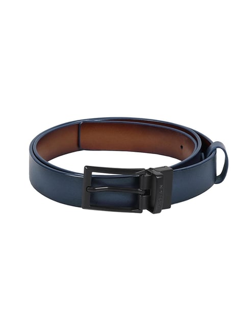 Hidesign Blue PAROS OSLO Textured Reversible Belt