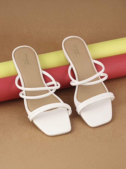 D'LORZERI Women's White Casual Sandals-picture-13