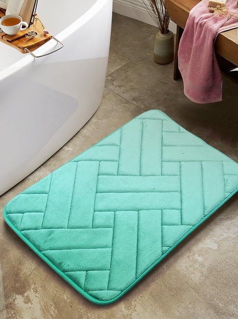 Bianca Luxor-Mf Blue Memory Foam Anti Slip Bath Mat