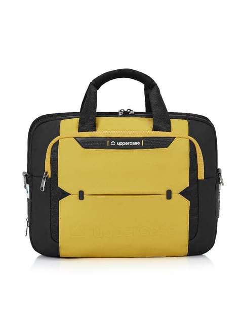 Uppercase Yellow Colorblock Messenger Bag