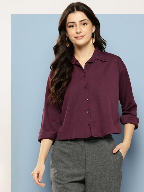 Aarika Wine Regular Fit Shirt-picture-16