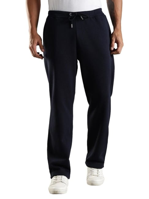 Tommy Hilfiger Blue Cotton Regular Fit Trackpants