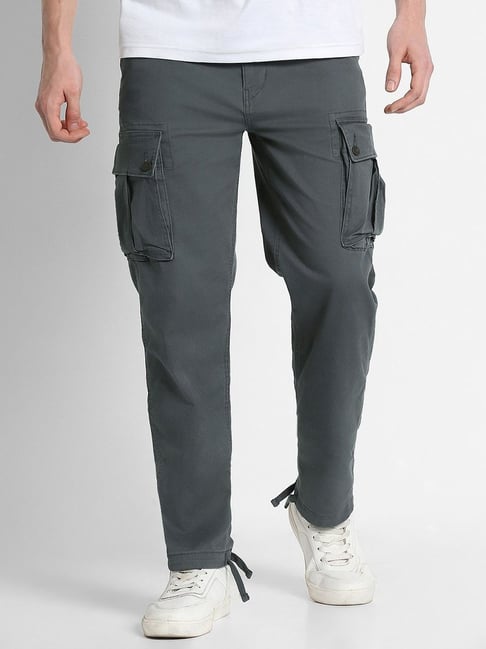 American Eagle Grey Cotton Regular Fit Trackpants-picture-14