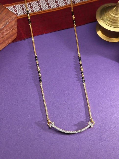 png jewellers P.N.Gadgil Jewellers 22k (916) Yellow Gold Faithful Chain Fancy Mangalsutra-picture-32