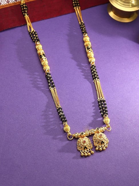 P.N.Gadgil Jewellers 22k (916) Yellow Gold Divya Bhagyarekha Fancy Mangalsutra