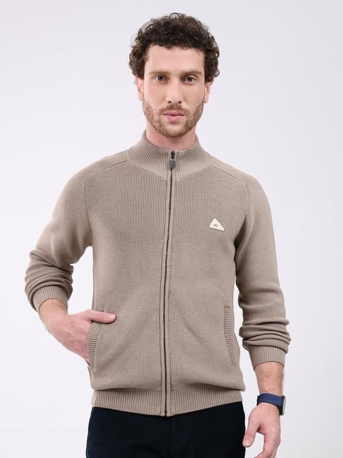 Monte Carlo Beige Solid Regular Fit Jacket-picture-22