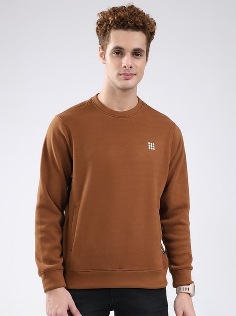 Rock.it Brown Solid Regular Fit Sweatshirt-picture-33