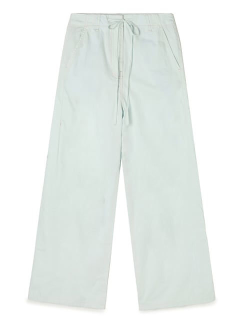 MIXXO Light Indigo Wide Leg Fit Denim Pants-image-6