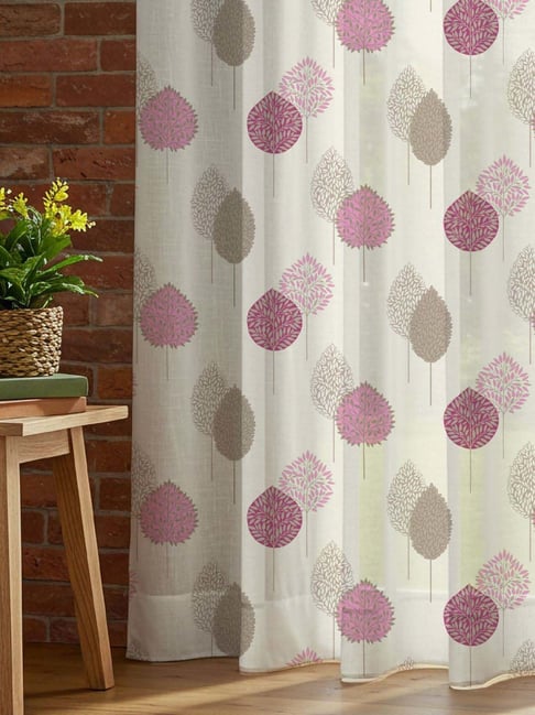 Urban Space Pink Printed Curtain Pack of 2-picture-42