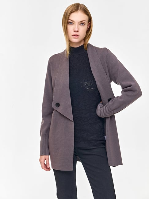 Cover Story Grey Viscose Cardigan