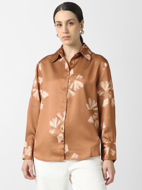 Van Heusen Brown Polyester Printed Shirt-picture-26