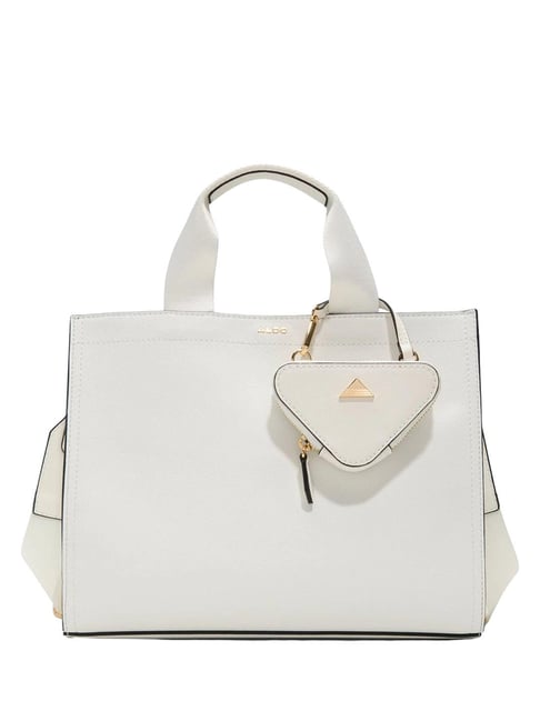 Aldo White MTL72BAG Medium Satchel