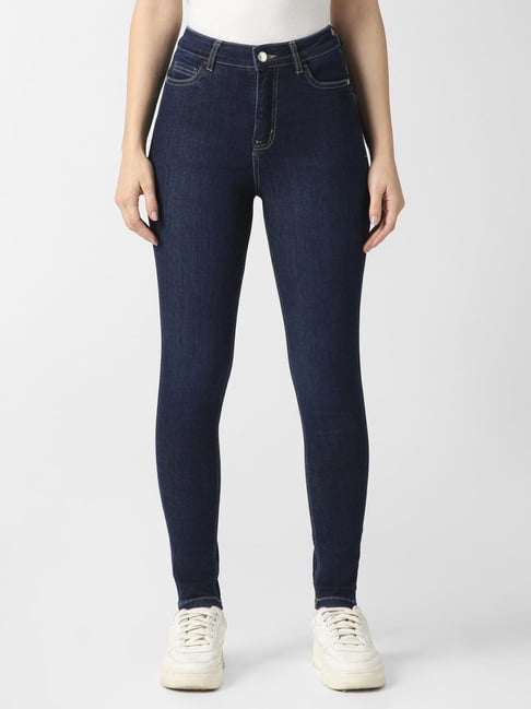 Van Heusen Navy Cotton Solid Jeans-picture-32