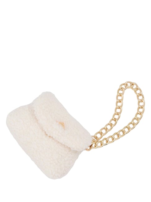 Aldo Beige MINIGWP Fur Mini Wristlet