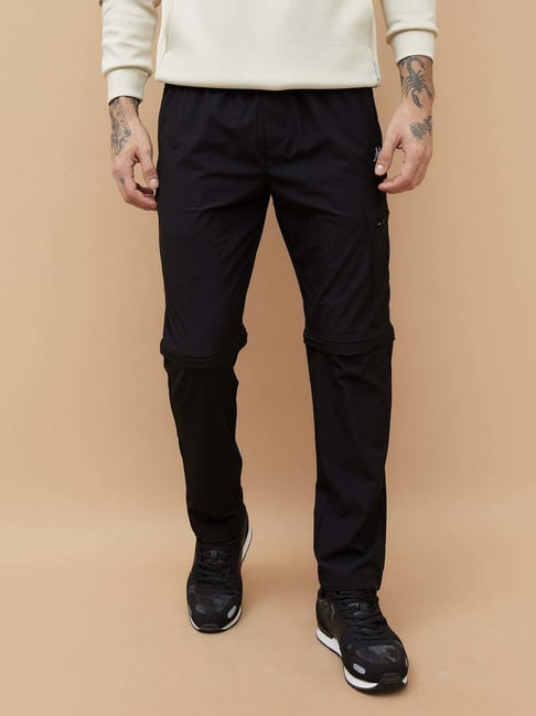 Kappa Black Relaxed Fit Trackpants - Main Image